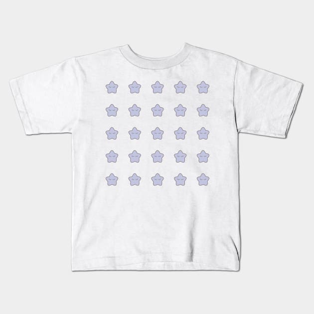 Lavander Star with eyelashes Kids T-Shirt by My Bright Ink